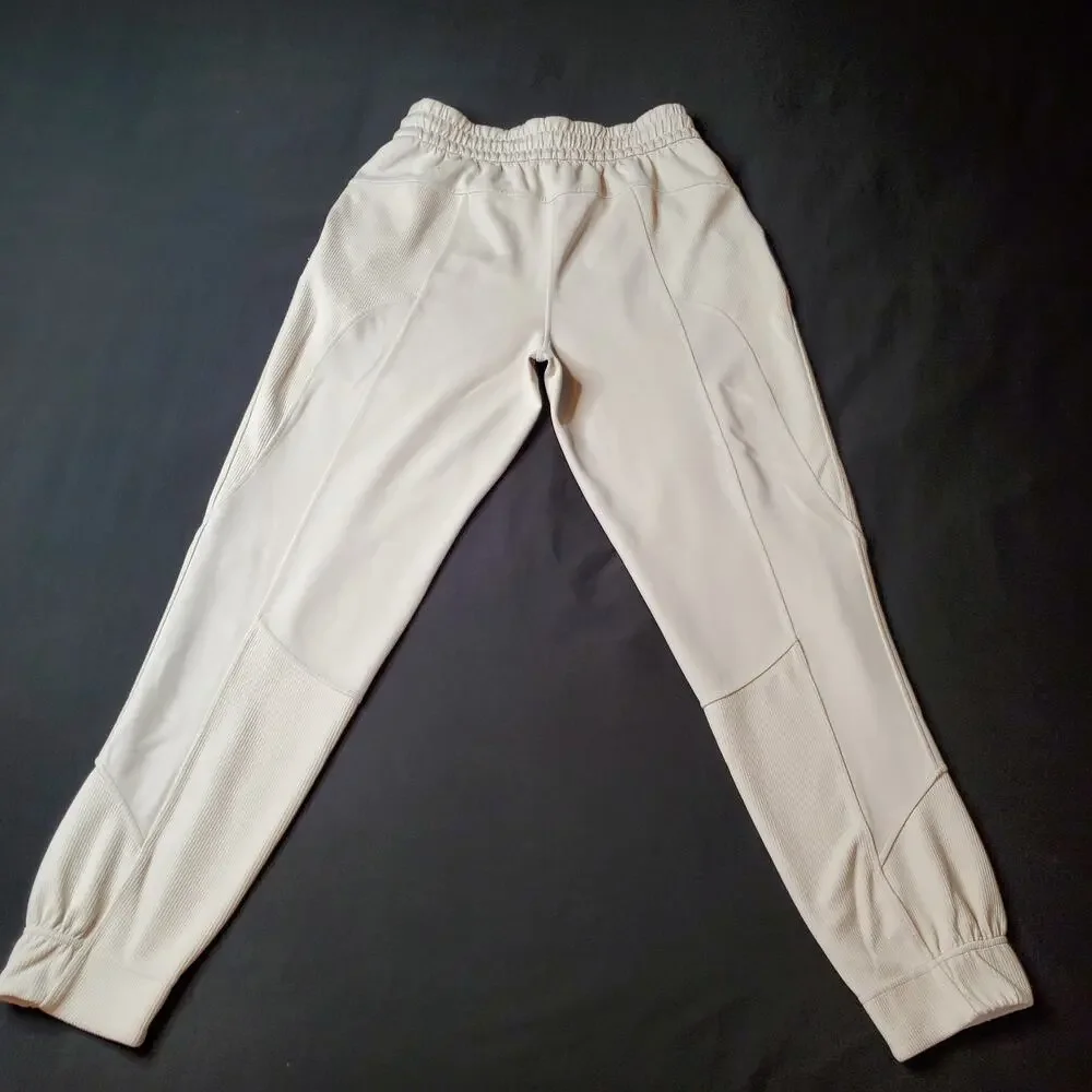 Lululemon Women's Size 6 Brushed Softstreme Ribbed High-Rise Jogger White Opal
